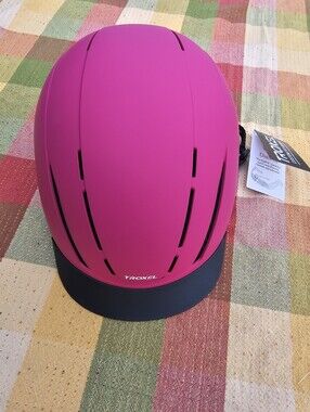 NEW Troxel TX16 Horse Riding Helmet S/M Pink & Black FlipFold Adjust. Equestrian